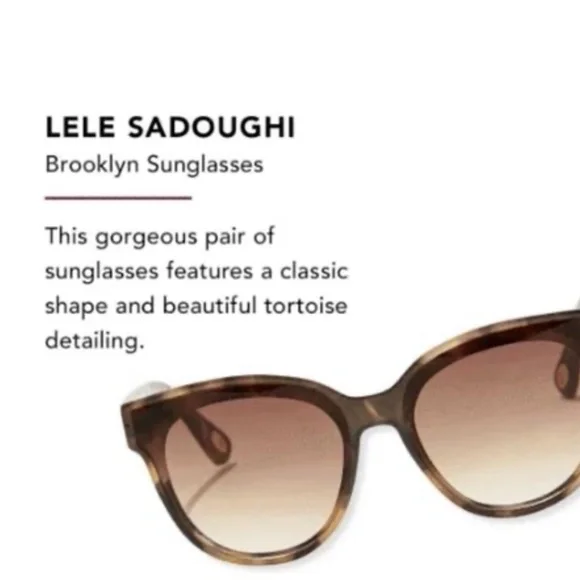 Lele Sadoughi Brooklyn sunglasses Sunglasses Lele Sadoughi Womens Brooklyn Tortoise 100% UVA  main image 3